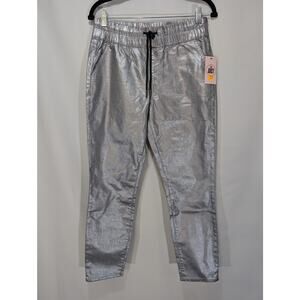 Juicy by Juicy Couture Metallic Silver Jogger Pants NWT Size 10